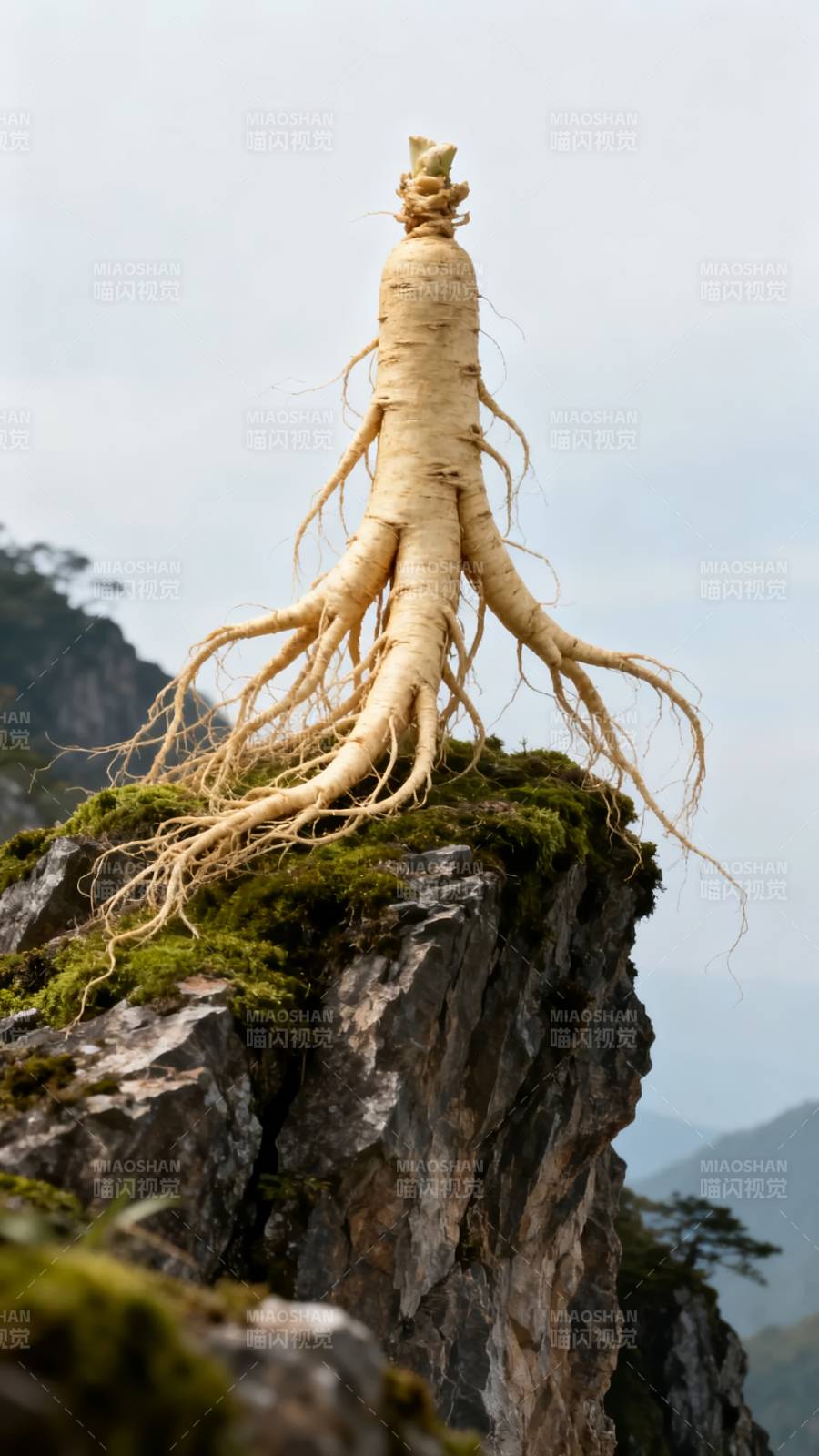 山巅人参奇景图片