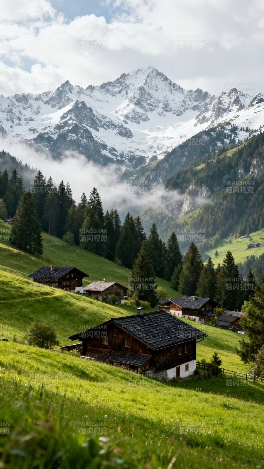 阿尔卑斯山居图图片