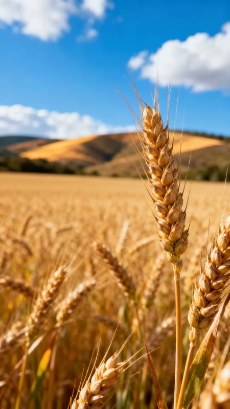 金麦迎风摇曳图片