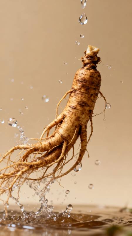 人参滴水瞬间图片