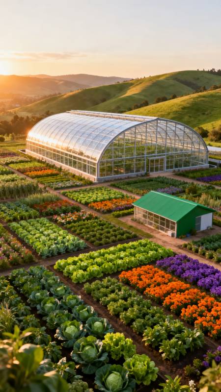 田园温室风光图片