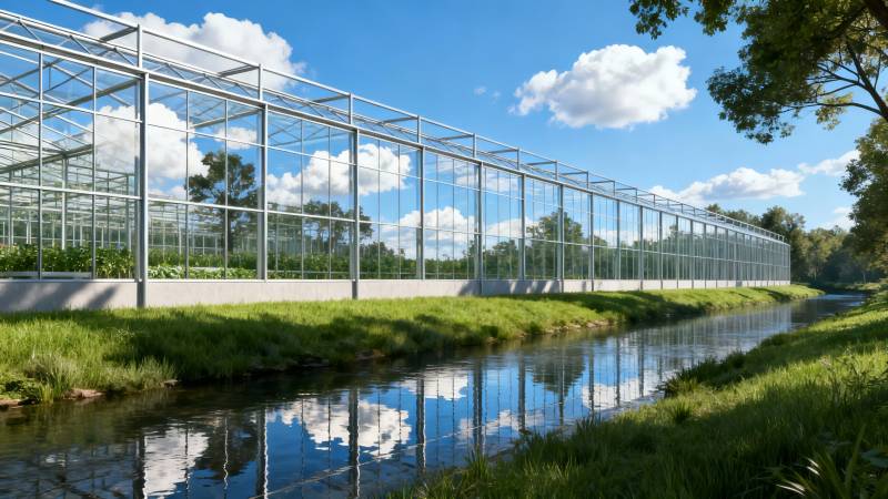 温室映水 绿意盎然图片