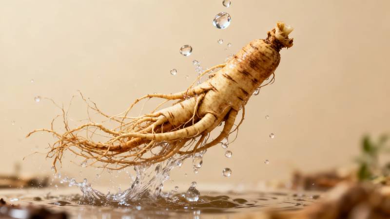 人参跃出水面图片