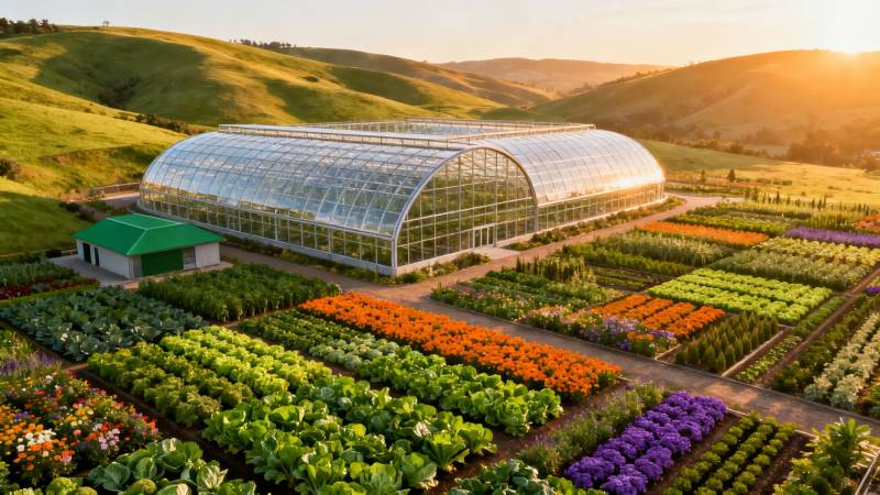 温室花田美景图片
