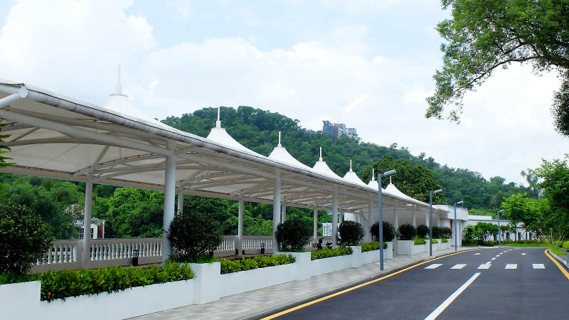 山间长廊美景图片