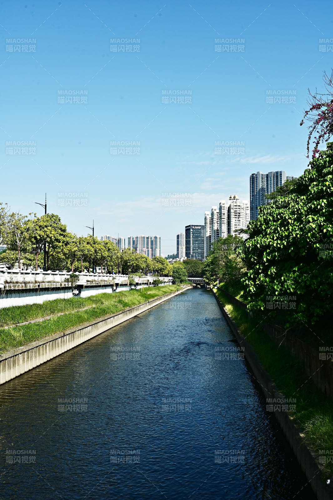 城市河道风光图片