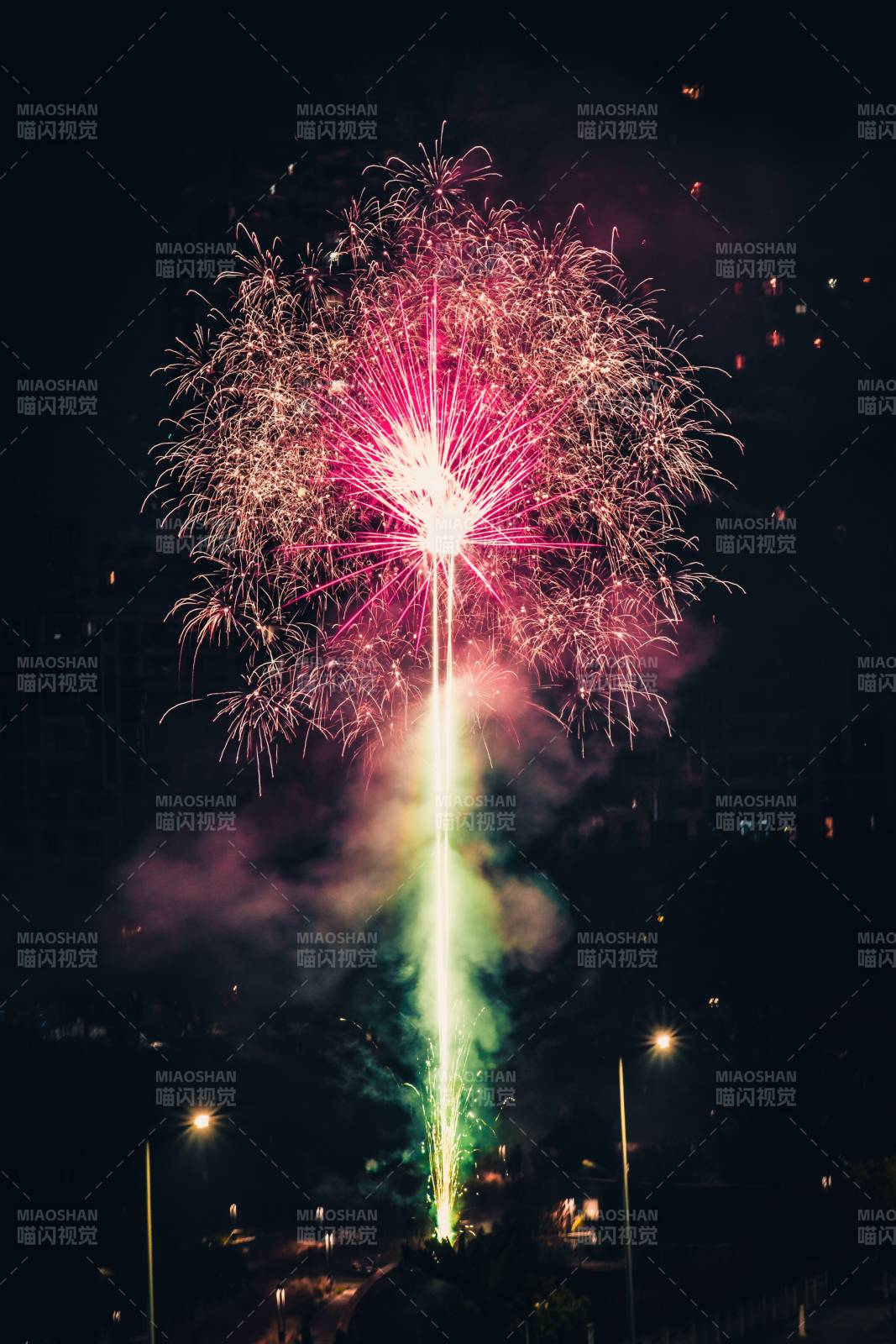 璀璨烟花夜空绽放图片