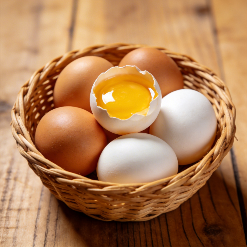 篮中鸡蛋 一枚已破图片