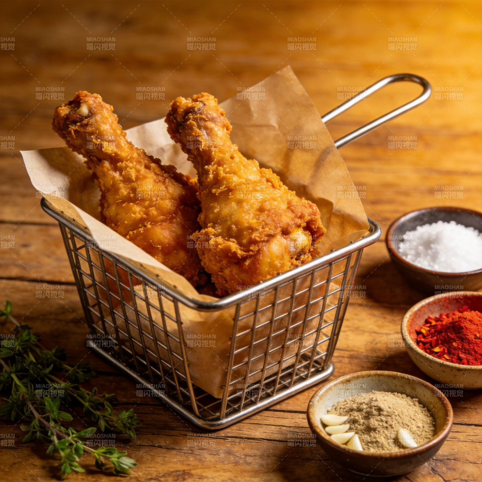 香酥炸鸡腿图片