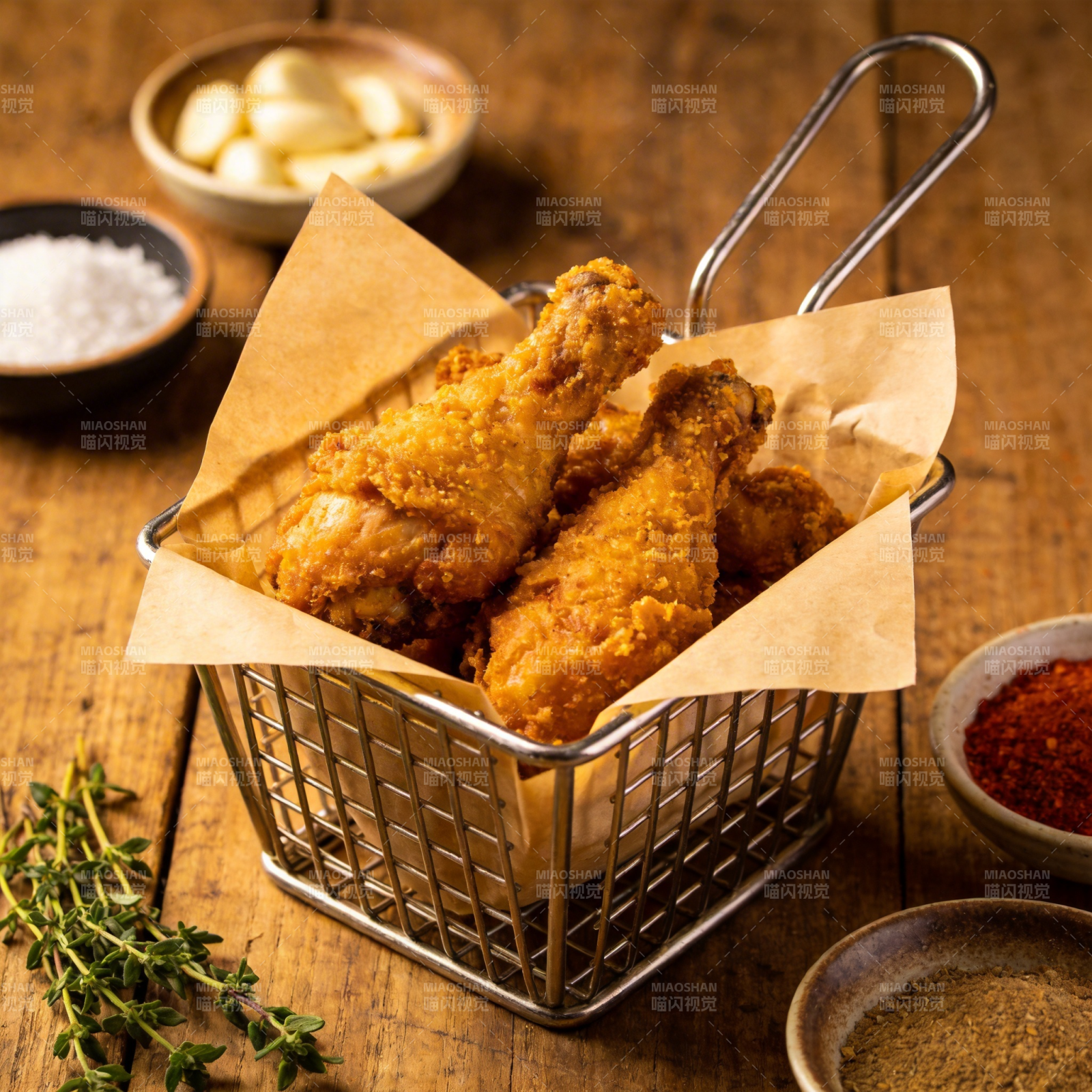 香酥炸鸡腿图片