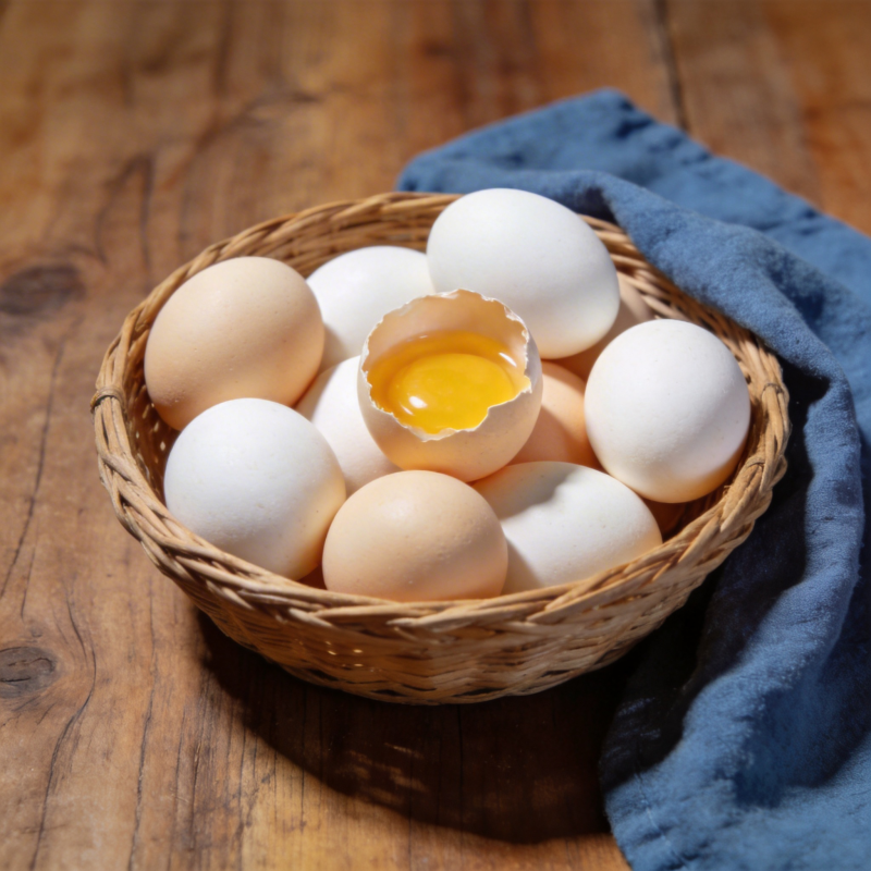 鸡蛋篮中 一枚已破图片