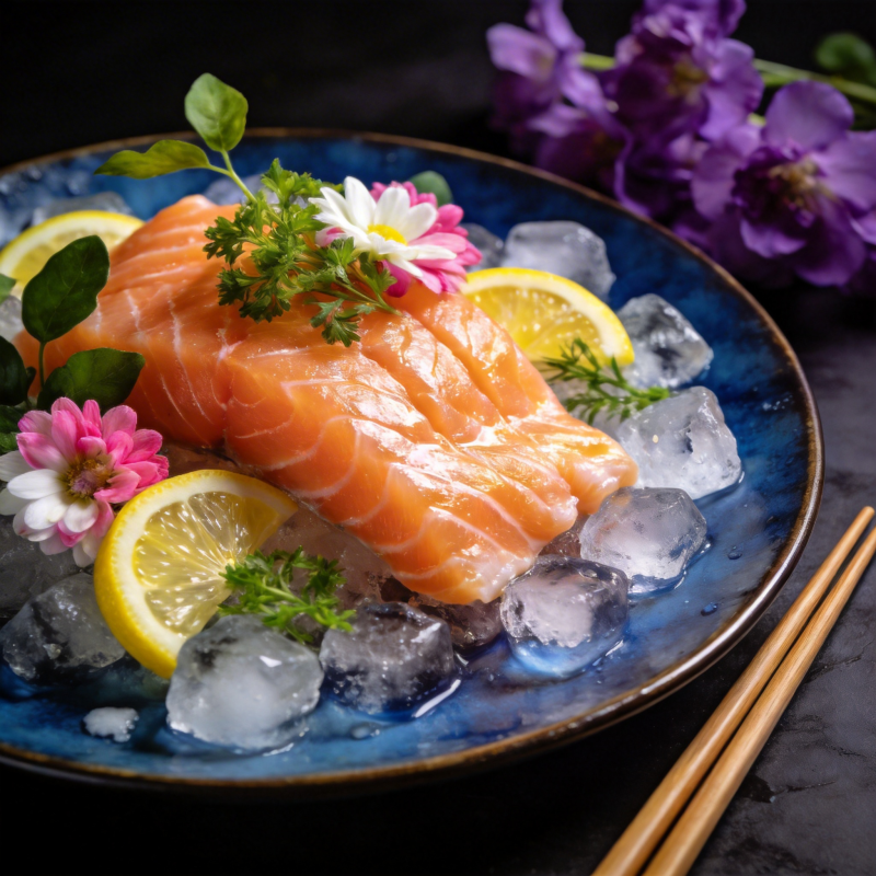 三文鱼刺身拼盘图片