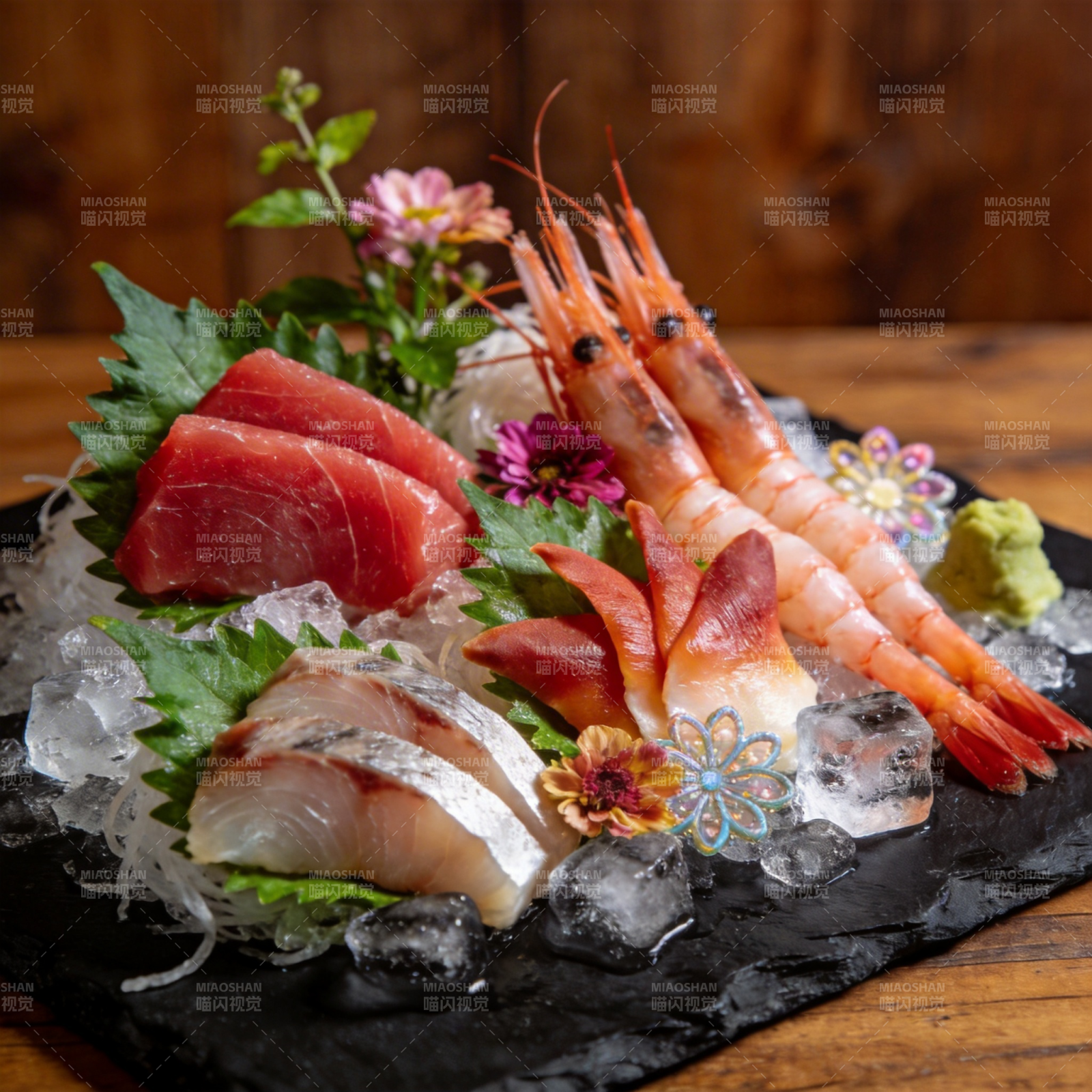 精致刺身拼盘图片