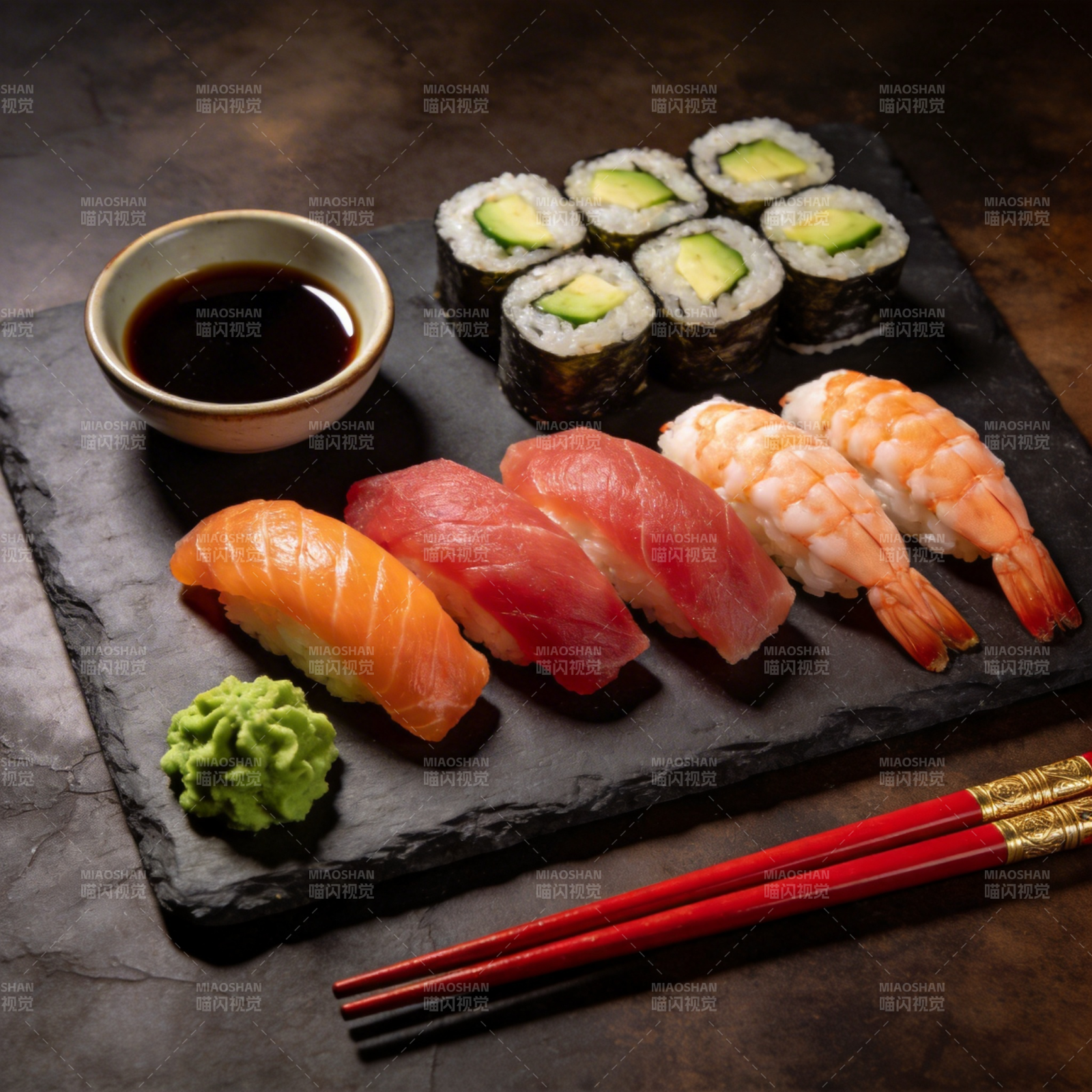 精致寿司拼盘图片