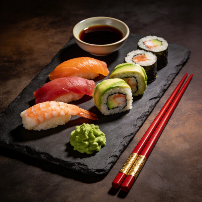 精致寿司拼盘图片