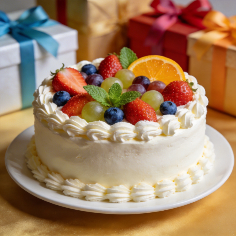 水果奶油蛋糕图片