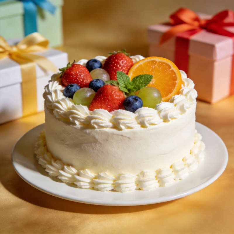 水果奶油蛋糕图片