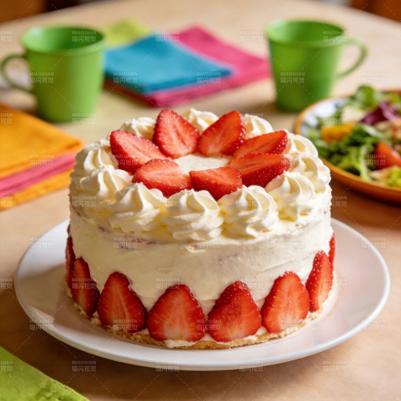 草莓奶油蛋糕图片