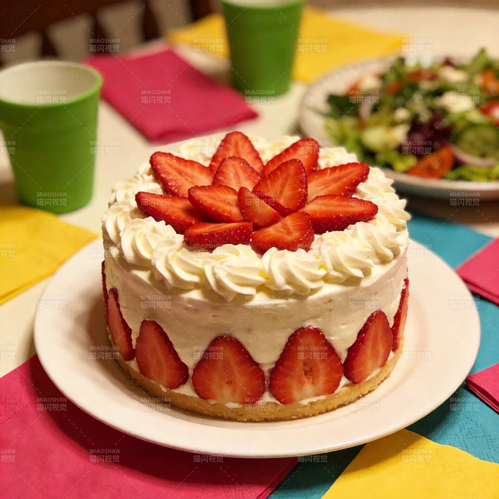 草莓奶油蛋糕图片