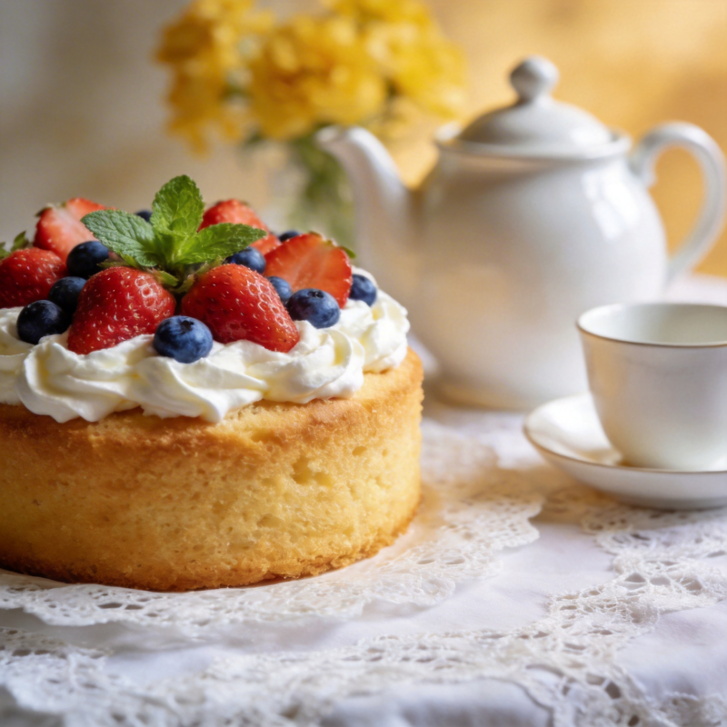 草莓蓝莓奶油蛋糕图片