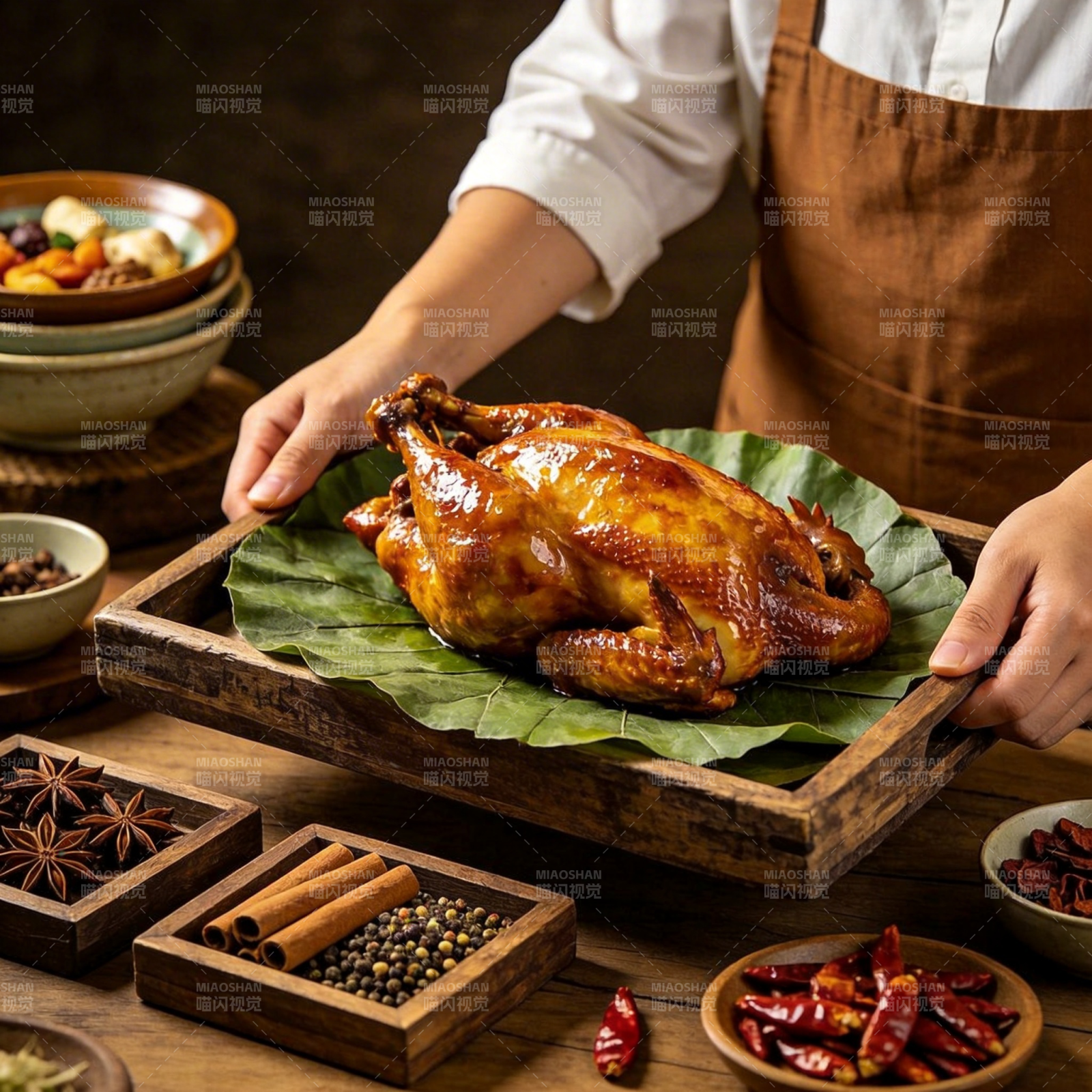 烤鸡香料盛宴图片