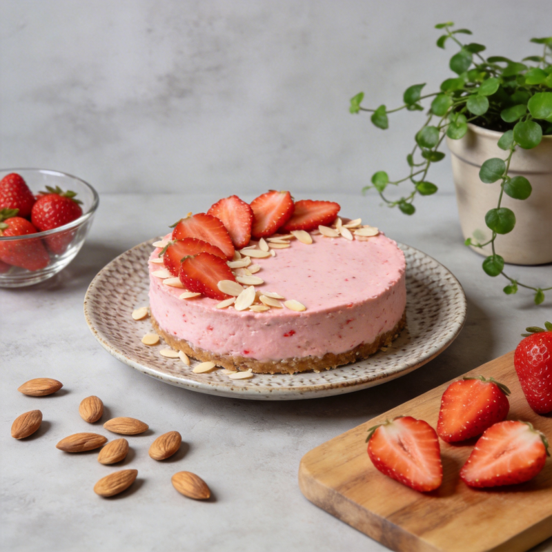 草莓芝士蛋糕图片