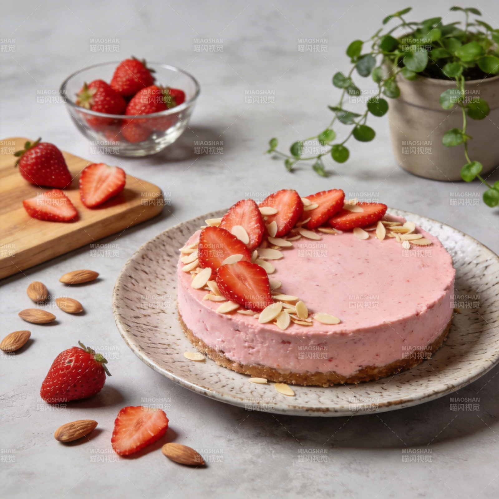 草莓慕斯蛋糕图片