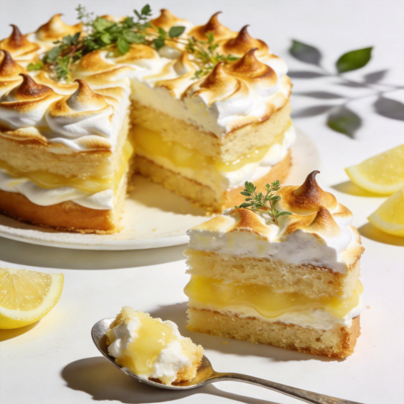 柠檬蛋白蛋糕图片