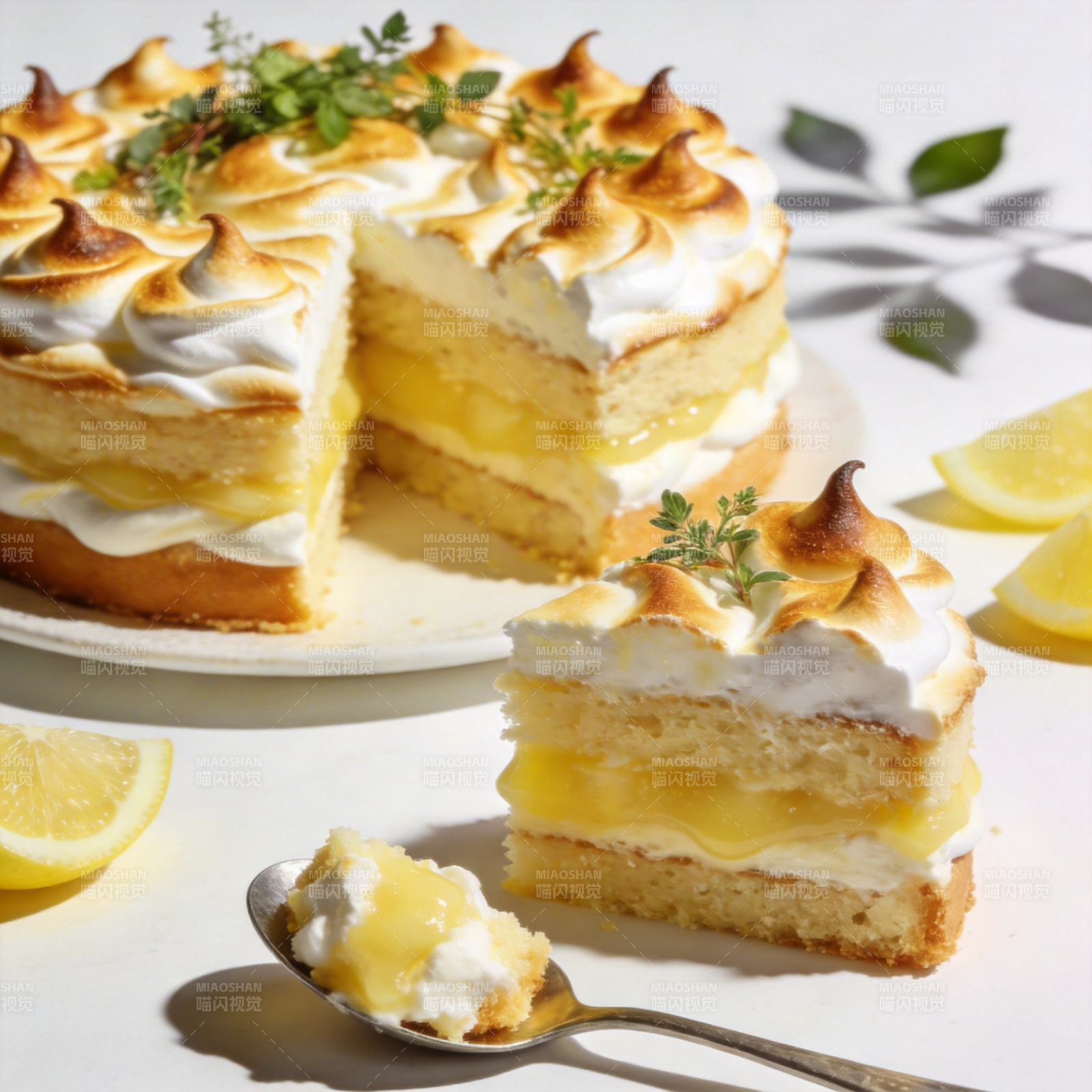 柠檬蛋白蛋糕图片