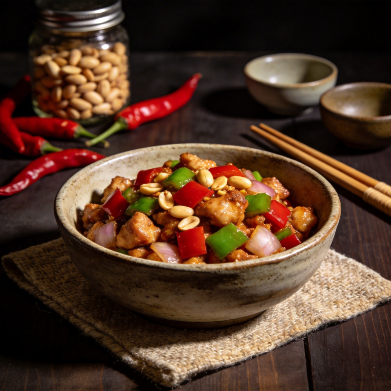 宫保鸡丁配花生图片