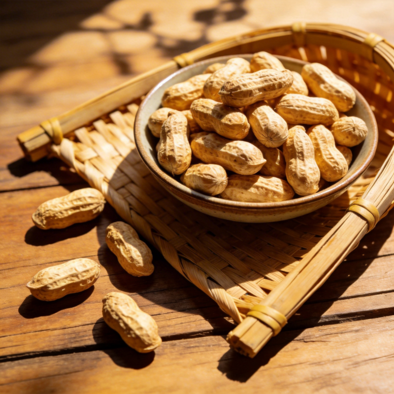 阳光下的花生图片