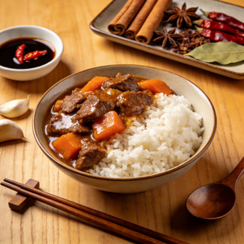 牛肉咖喱饭图片