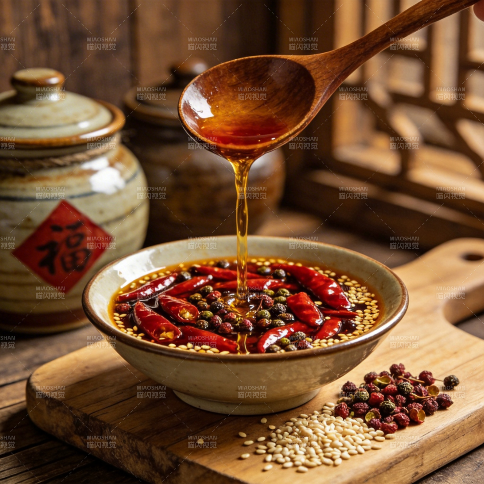 麻辣油泼辣子图片