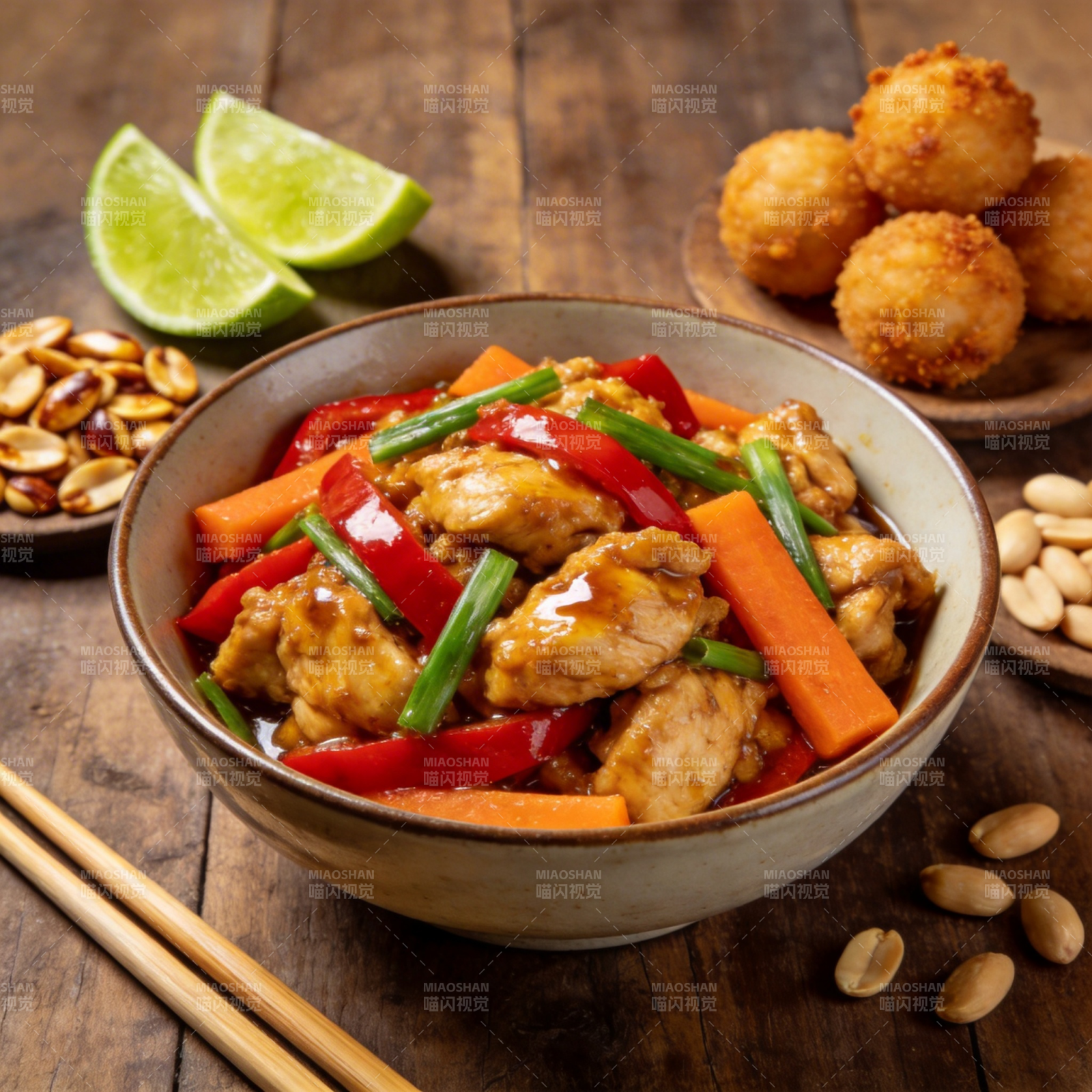 泰式鸡肉炒菜图片