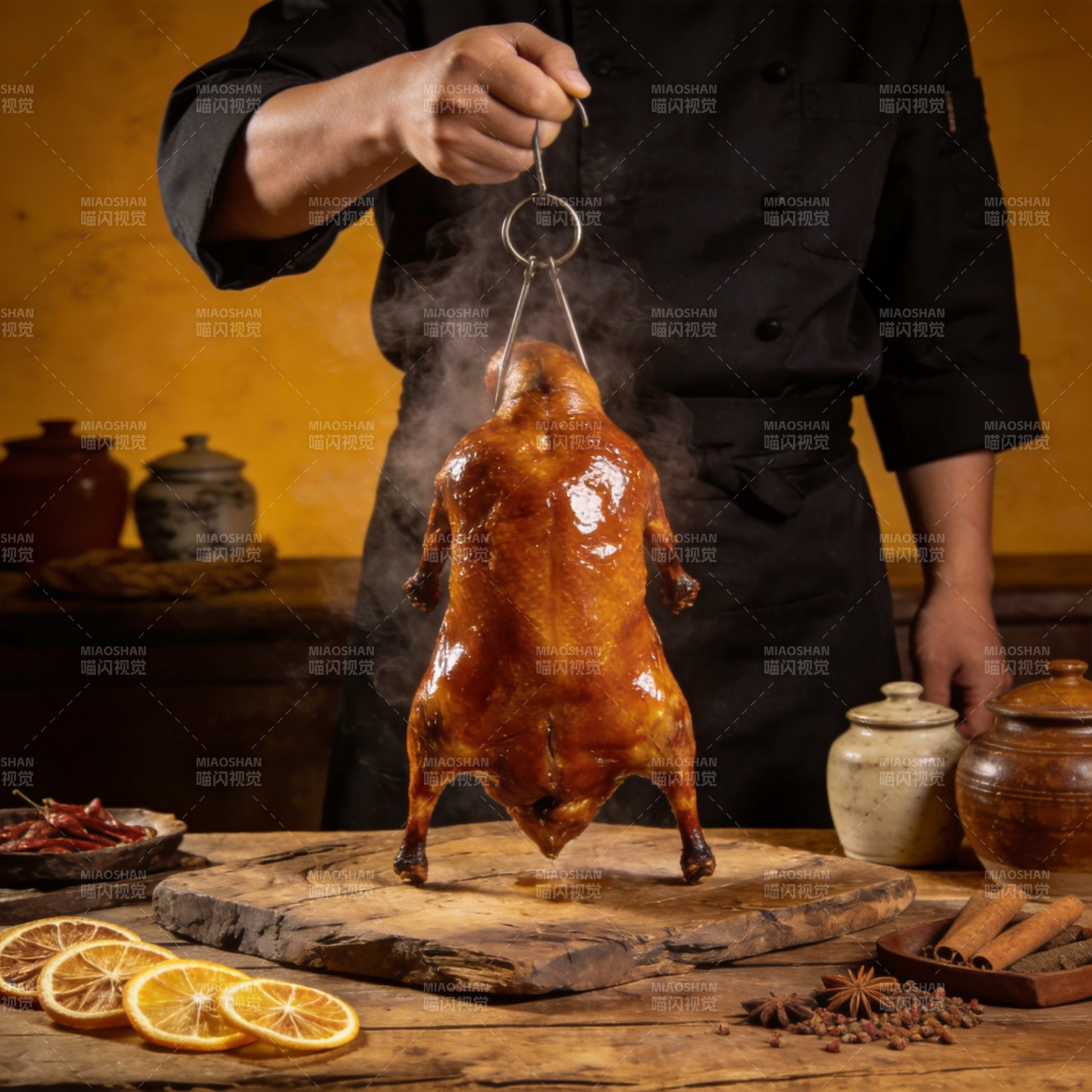 烤鸭出炉 香气四溢图片