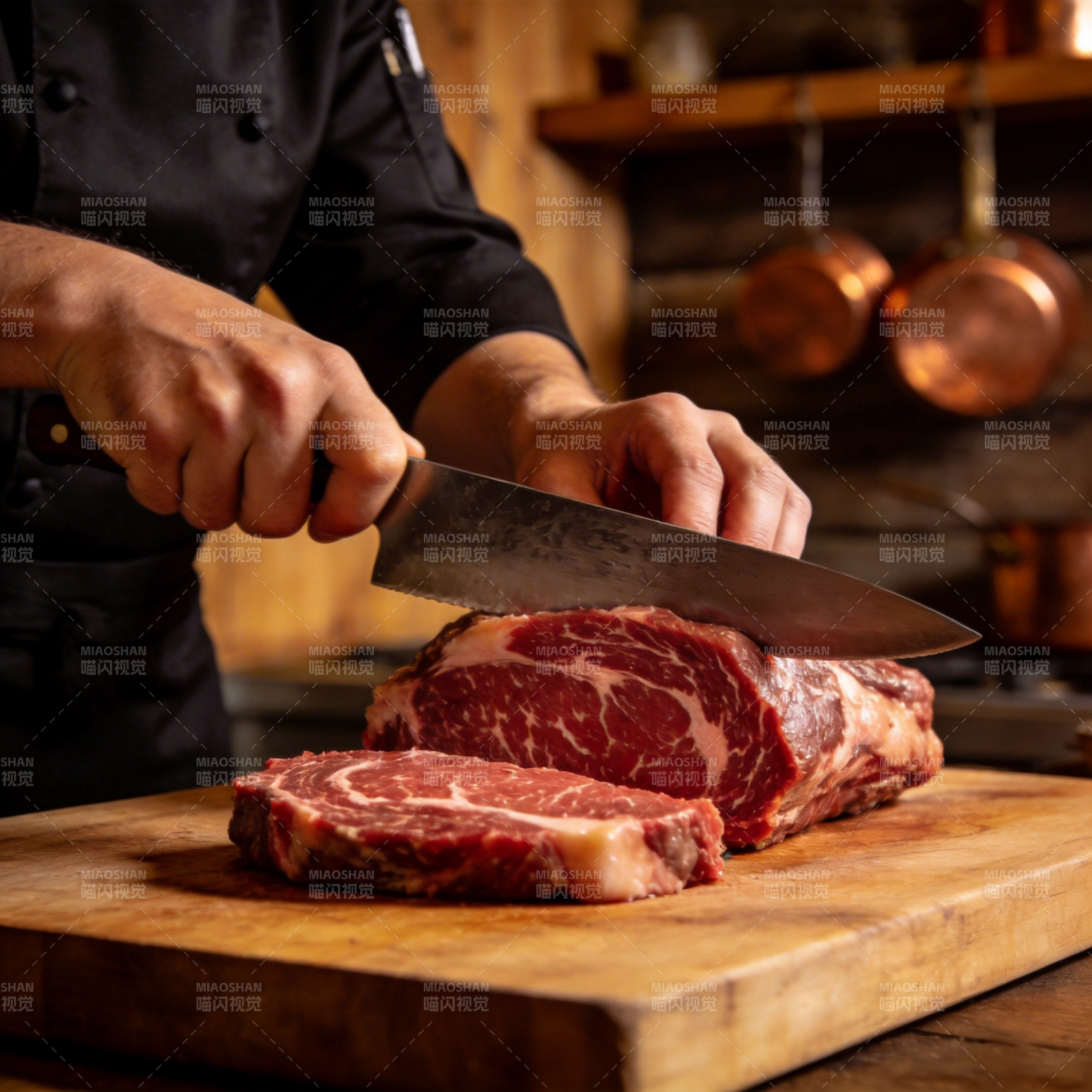 刀切鲜嫩牛肉图片