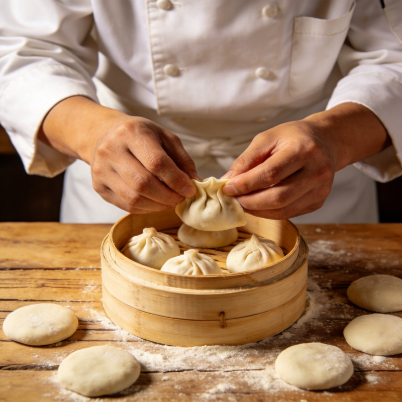 手工包制美味饺子图片