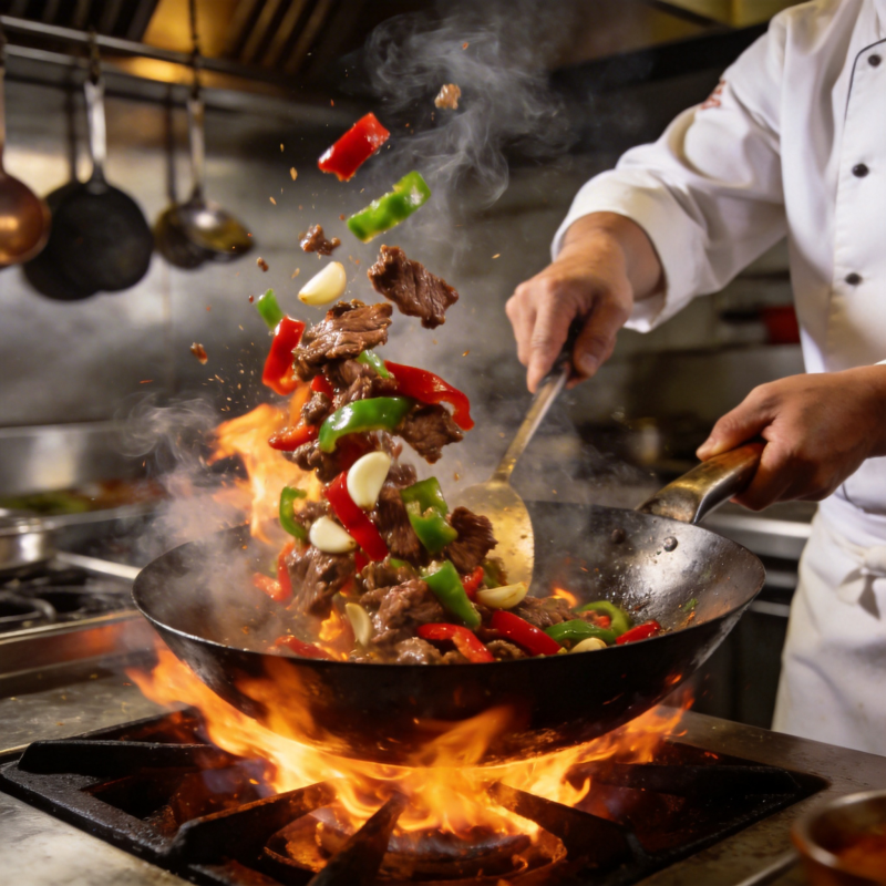 火焰炒牛肉图片