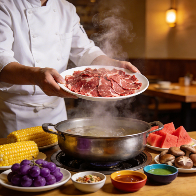 热气腾腾的火锅宴图片