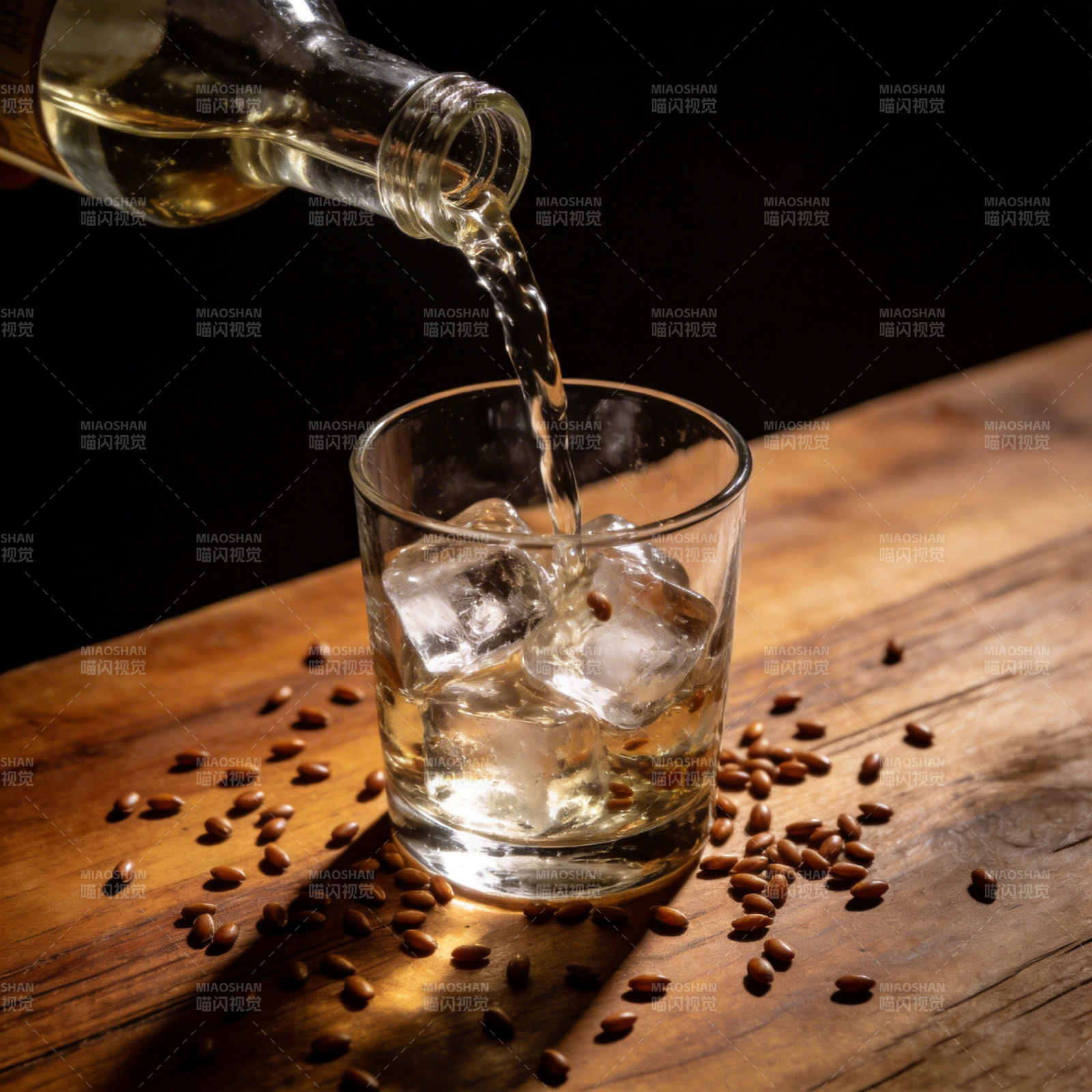 酒液入杯 冰块轻响图片