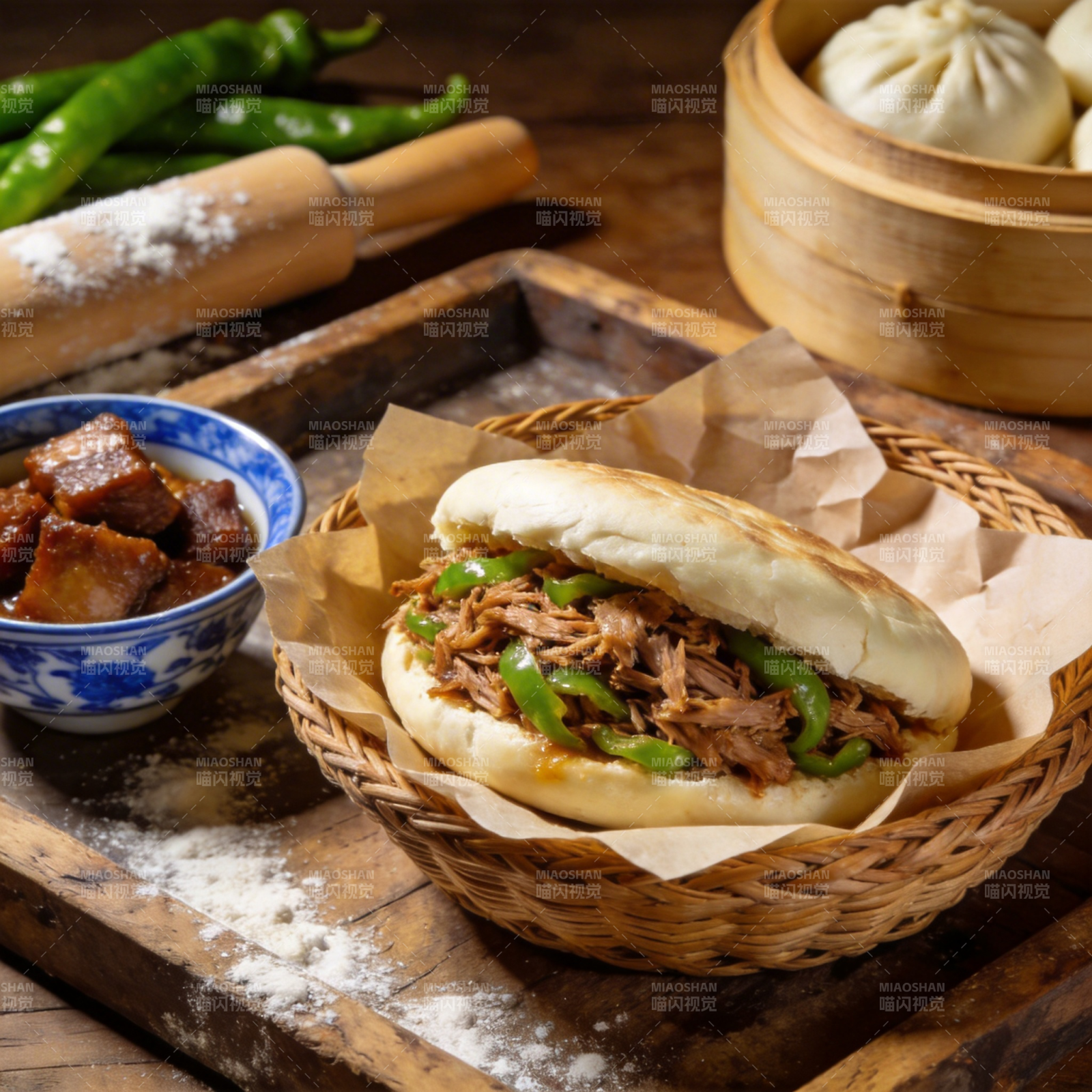 美味肉夹馍图片