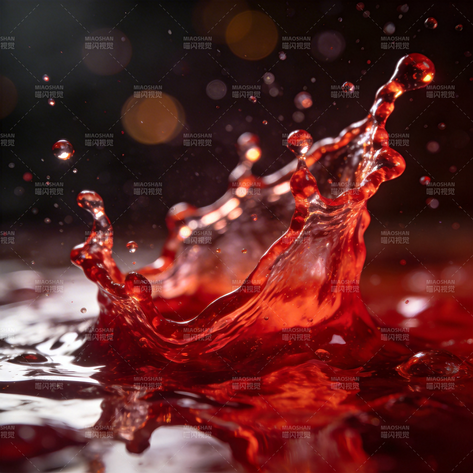 红液飞溅瞬间图片