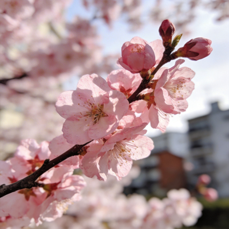 樱花绽放春意浓图片