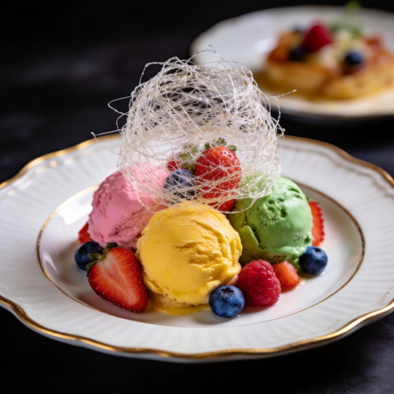 缤纷冰淇淋拼盘图片