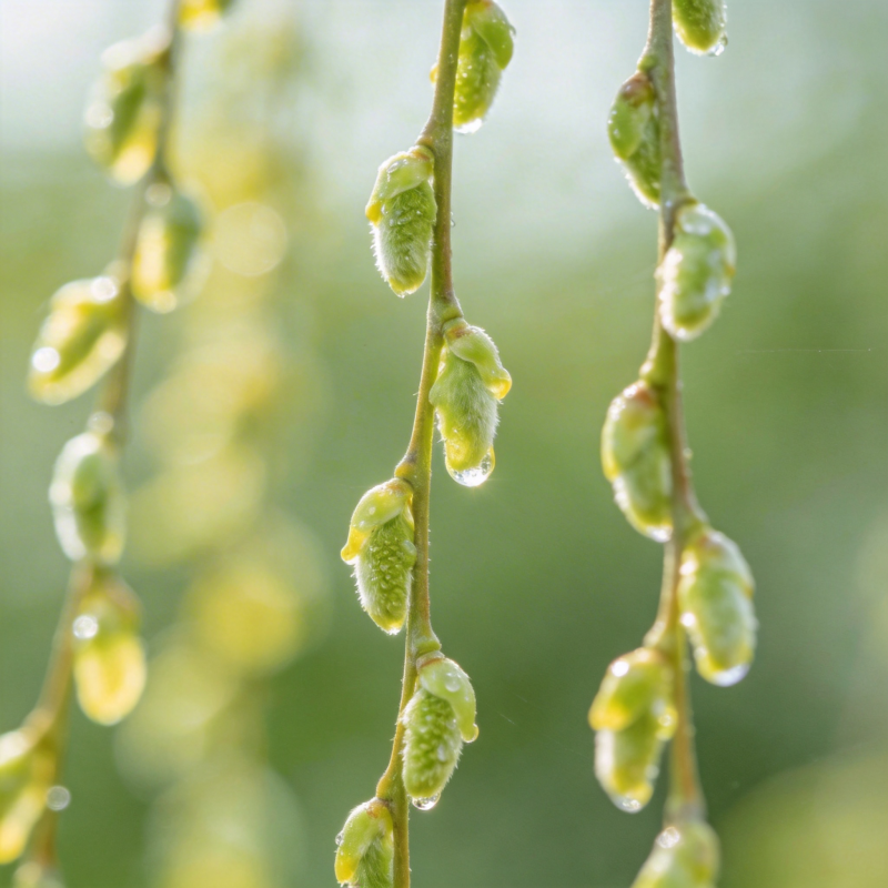 柳芽初绽 春意盎然图片