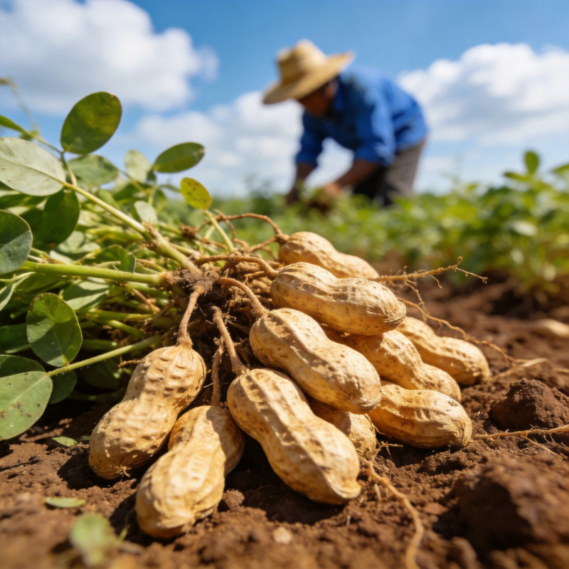 花生丰收景象图片