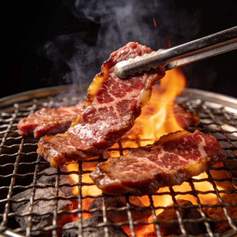 炭火烤肉 香气四溢图片