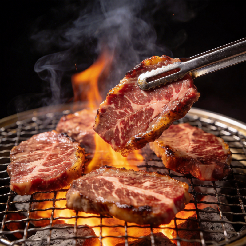 烤肉滋滋作响图片