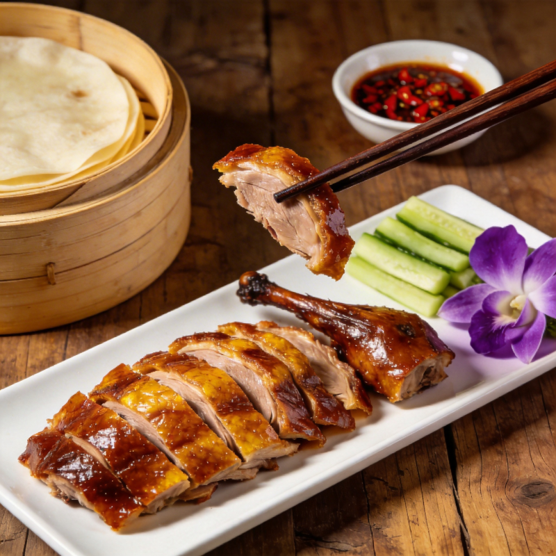 烤鸭配薄饼图片