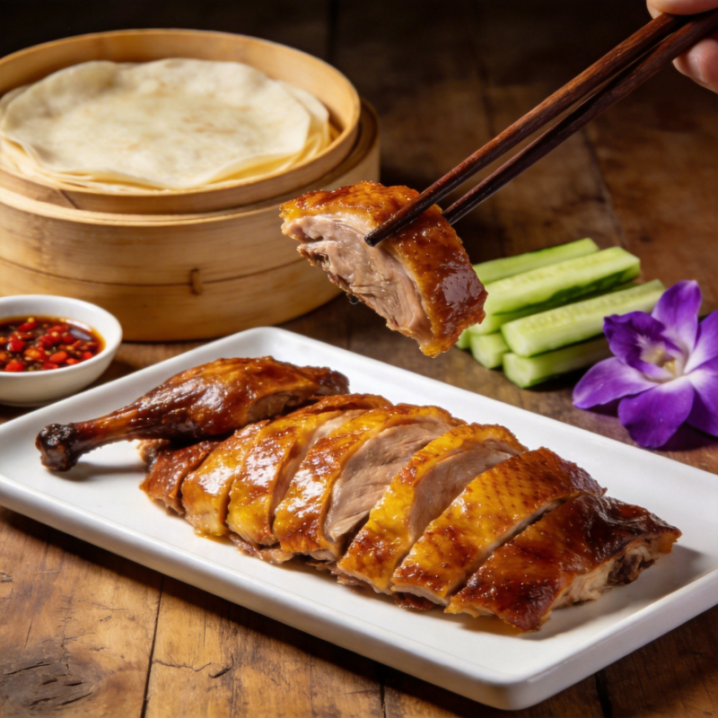 北京烤鸭配薄饼图片